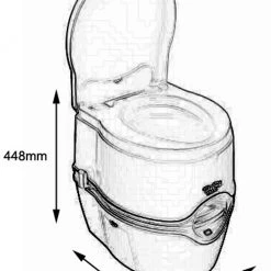 Thetford Porta Potti Excellence 565 Portable Camping Toilet - Manual Flush -Bathroom Equipment Sales Store Excellence dims 18743.1378982955