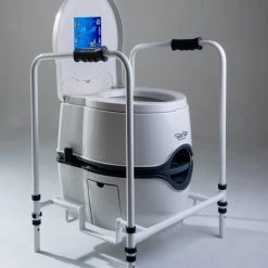 Excellence Electric & Manual Flush Portable Toilet with Folding Mobility Frame