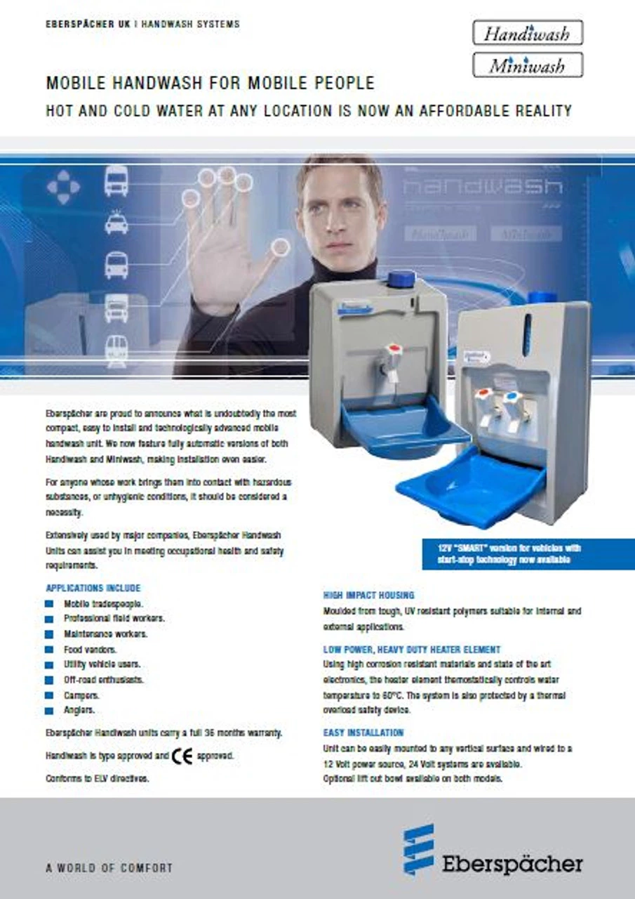 Eberspacher Miniwash and Handiwash Campervan Wash Station 6 Eberspacher Miniwash and Handiwash Campervan Wash Station - Image 4