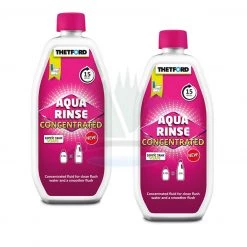 Thetford Aqua Rinse Pink Concentrated Twin Pack Flush Tank Chemical for Caravan Cassette Toilets Porta and Potti